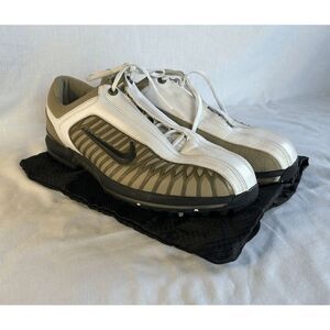 Men's Nike Golf Zoom Elite II Cleat Golf Shoes, Size 11, White/Tan Sportswear